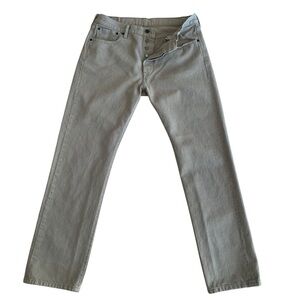 Levi’s men 501 beige/tan in size 34 jeans classic button fly 100% cotton Mexico